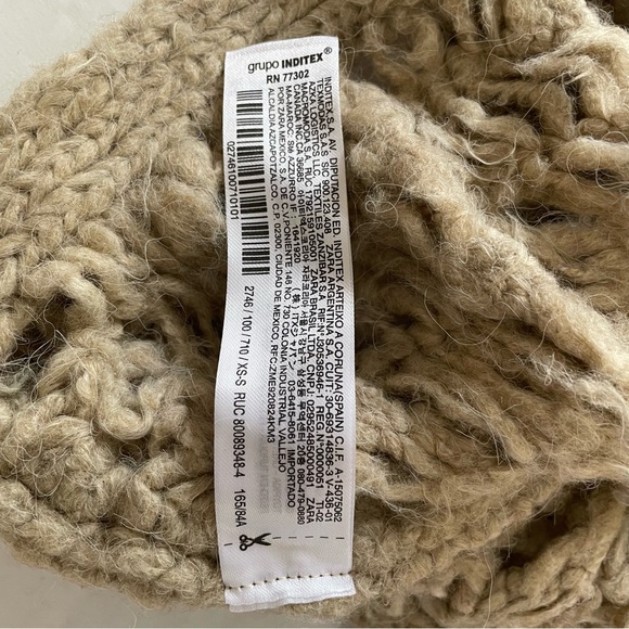 Zara Oversized Open Knit Boxy Chunky Sweater Size Small - Picture 4 of 7